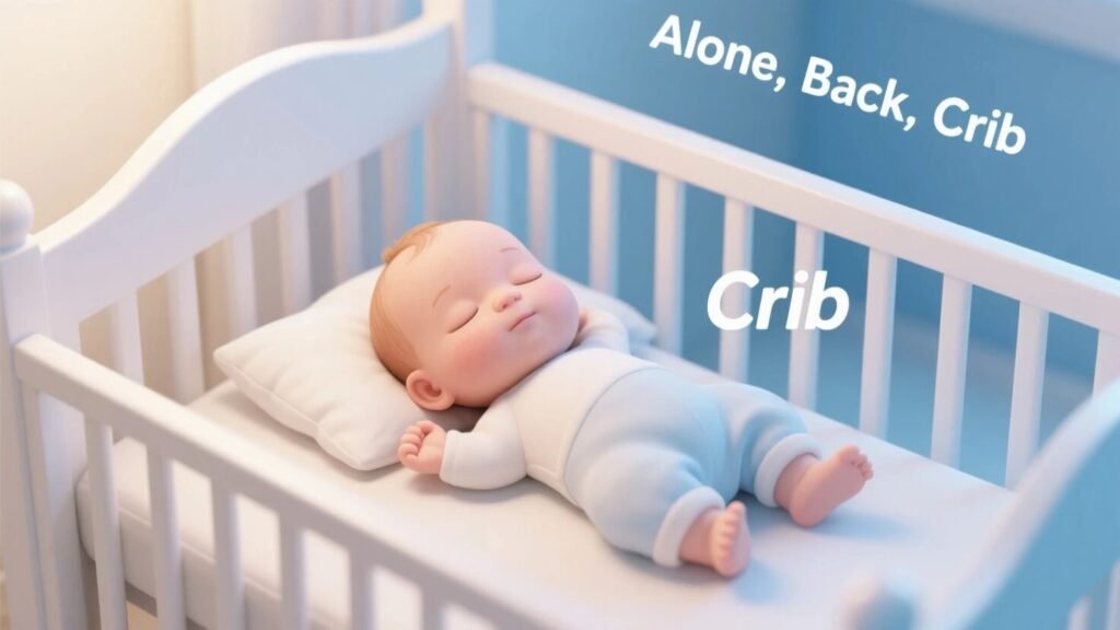 baby sleep in a cradle
