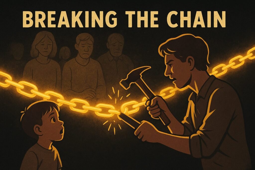 a father try to Break Generational Parenting Patterns to improve his child mental health.