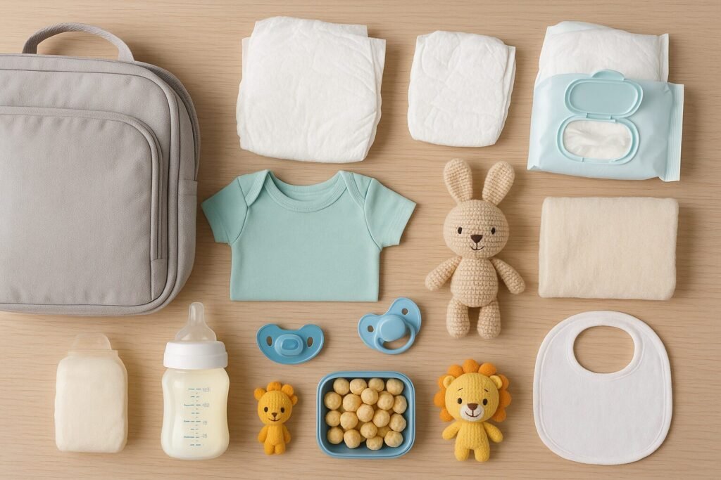 diffrent thigs for How to Calm a Crying Baby During Traveling 