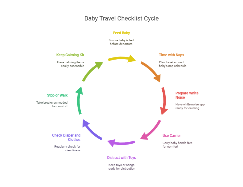 infographics How to Calm a Crying Baby During Traveling 