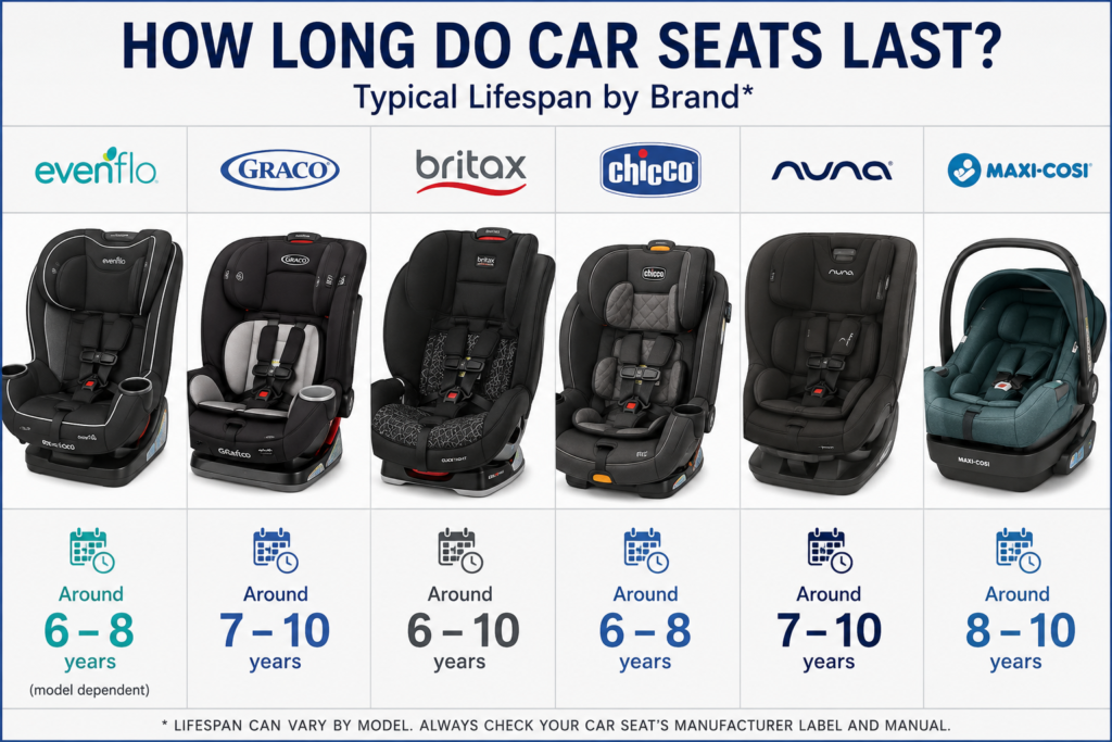 Car Seat Expiration Explained: How Long Do Car Seats Last and When Should You Replace Them? car seat lifespans by brand