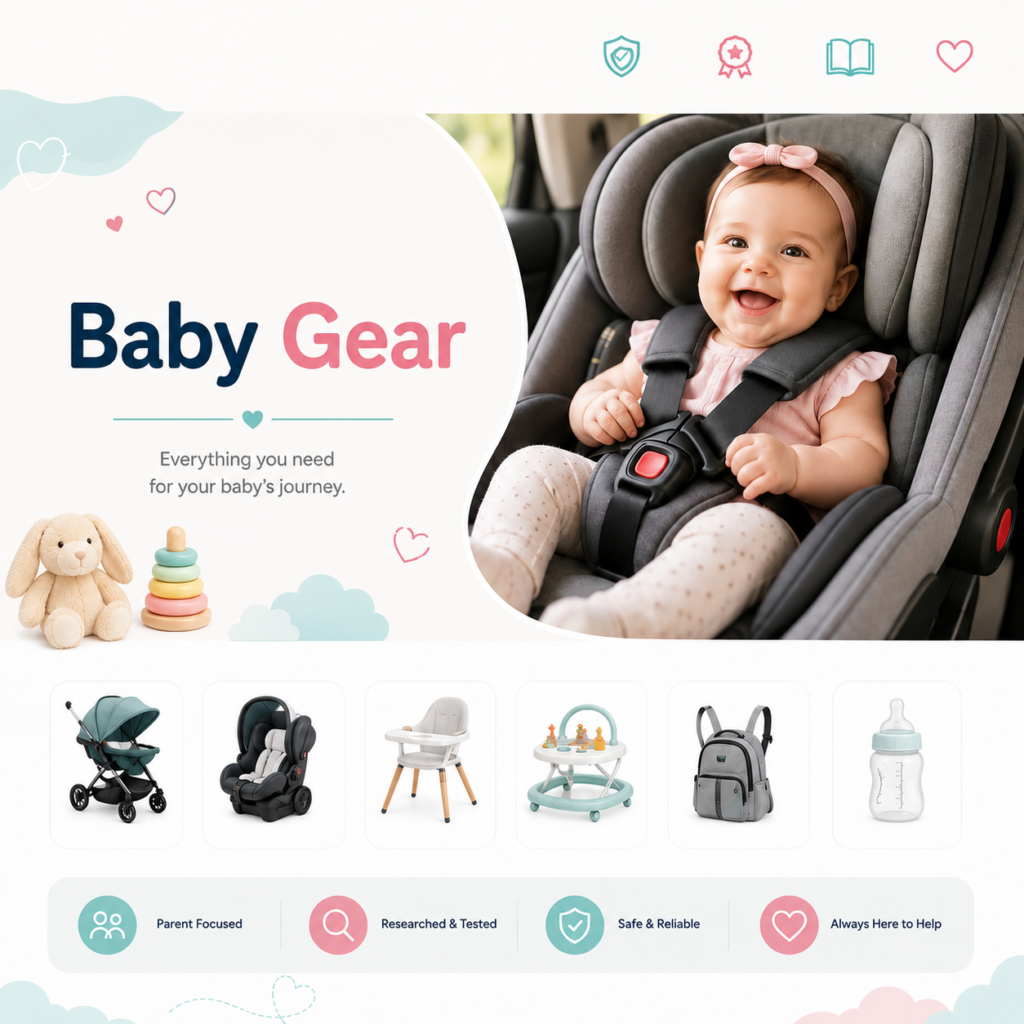 pastel baby gear website design