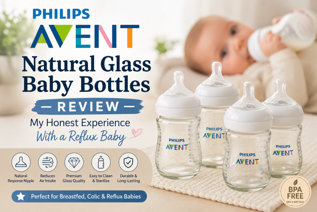 Philips Avent Natural Glass Baby Bottles Review: My Honest Experience With a Reflux Baby philips avent baby bottles review shot