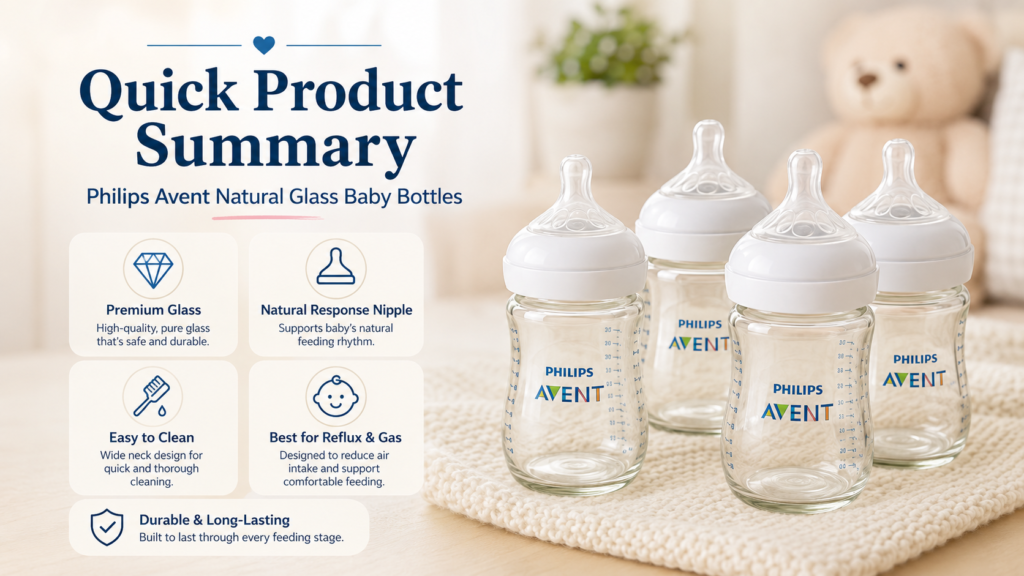 Philips Avent Natural Glass Baby Bottles Review: My Honest Experience With a Reflux Baby premium baby bottles in a nursery setting